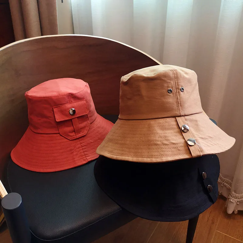 

2020 new Summer Foldable Bucket Hat Women Outdoor Sunscreen Cotton Fishing Cap for Men Women Basin Chapeau Sun Hats