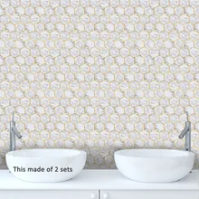 Funlife белая шестиугольная мраморная стильная креативная плитка наклейки домашняя отделка спальни гостиная TS026