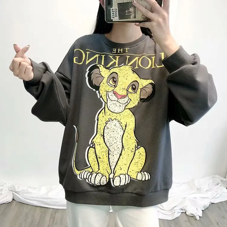 I2u Женская толстовка с рисунком короля льва Simba осенняя коллекция 2019 пуловер