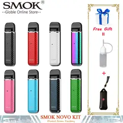 В наличии аутентичный SMOK NOVO комплект 450 мАч Novo устройство 2 мл Pod парогенератор электронных сигарет Vape ручка стартовый комплект VS SMOK Fit Kit