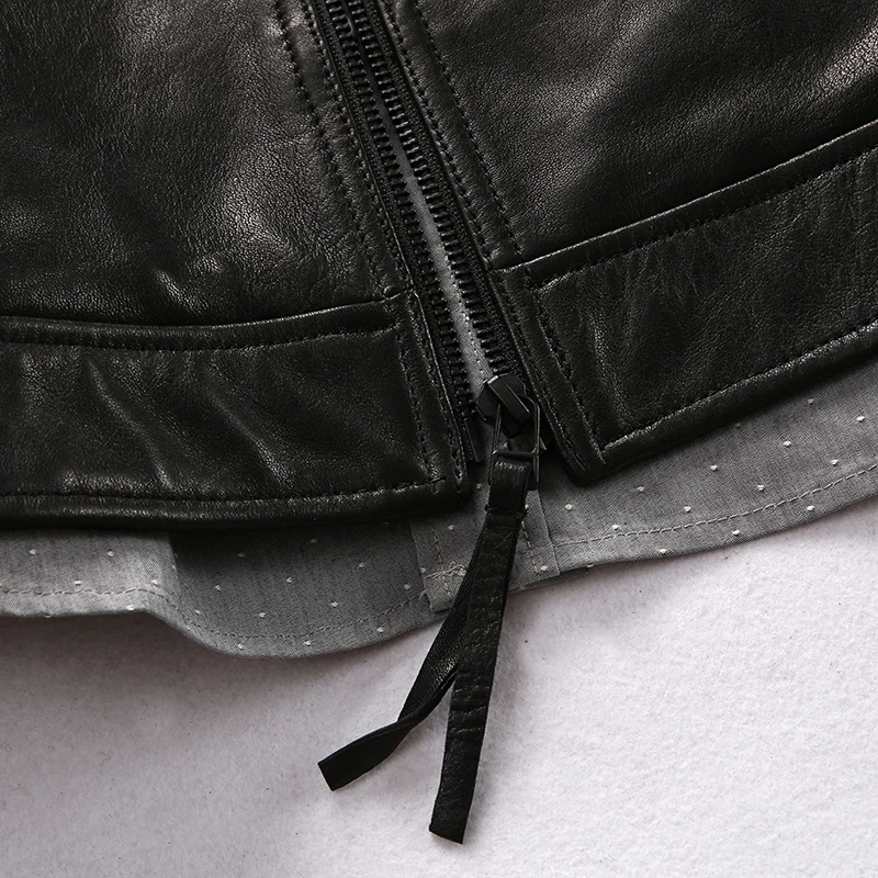 Discount AHPP Read Description! quality super warm genuine sheep skin leather jacket mens sheep leather coat