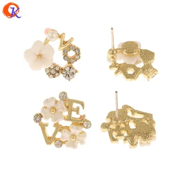 

Cordial Design 50Pcs 15*15MM Jewelry Accessories/Earring Findings/Flower Shape/Hand Made/DIY Making/Rhinestone Earrings Stud