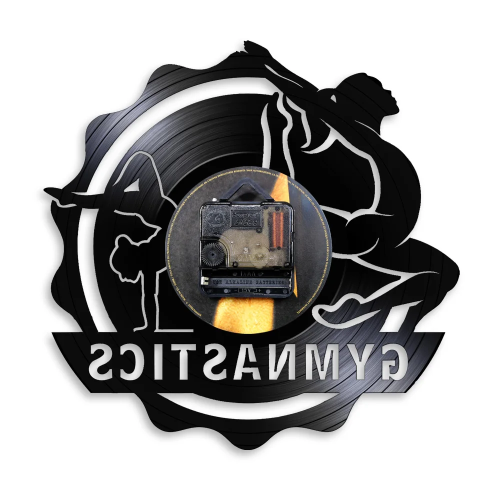 Настенные часы для гимнастики виниловые фитнеса тренировки декоративные