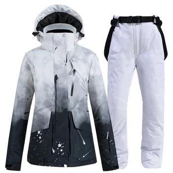 

New Ski Suit Women Windproof Waterproof Breathable Warm Men Outdoor Snowboard Jackets +Pants High Quality Winter Ski Jacket
