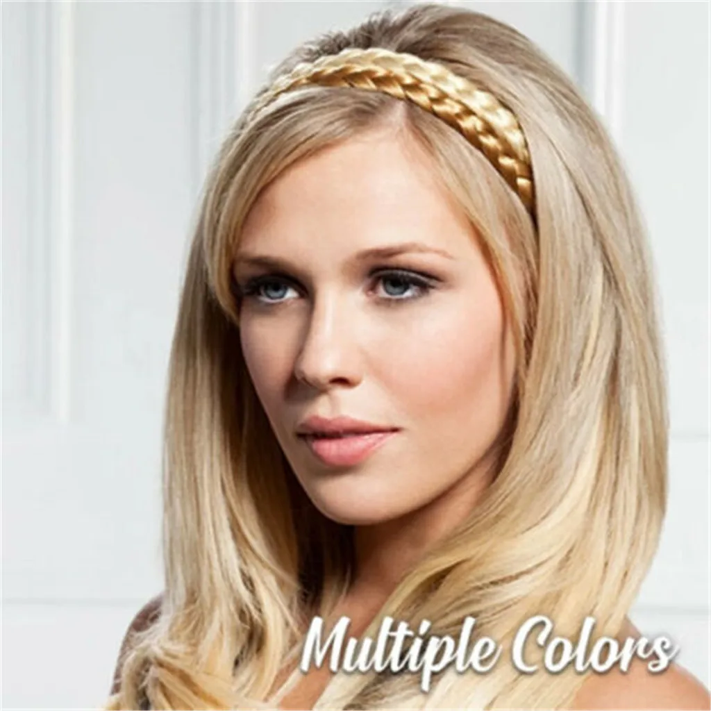 JAYCOSIN Accessory Trendy Wild Lady Synthetic Wig Braided Hair Band Design Simple Elastic Twist Headband Princess Hair 1217#2