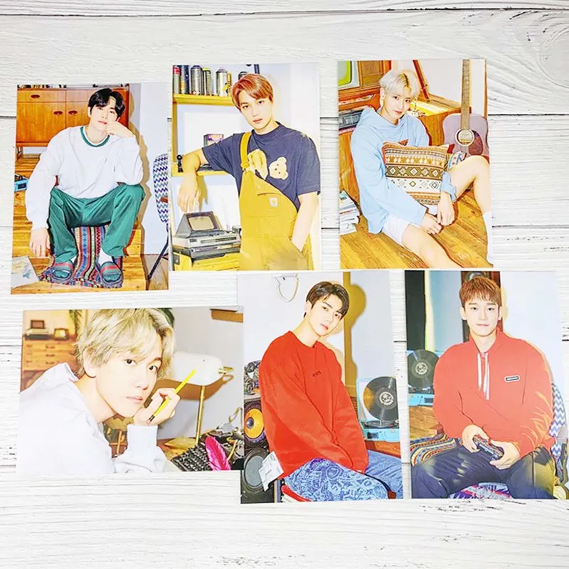KPOP EXO 5 тур концерт планет периферийная помощь пять Тур открытка Chanyeol Baekhyun Sehun Lay Kai