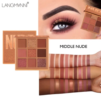 

New 9 Colors Nude Obsessions Eyeshadow Palette Sexy Nude Matte Metallic Shades Smooth Rich Pigment Shimmer Eye Shadow Makeup Se
