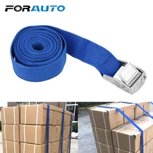 FORAUTO 2 м* 25 мм автомобильный буксировочный трос Пряжка стяжной ремень грузовые ремни с металлической пряжкой для автомобиля мотоцикла велосипеда автомобиля Натяжной трос