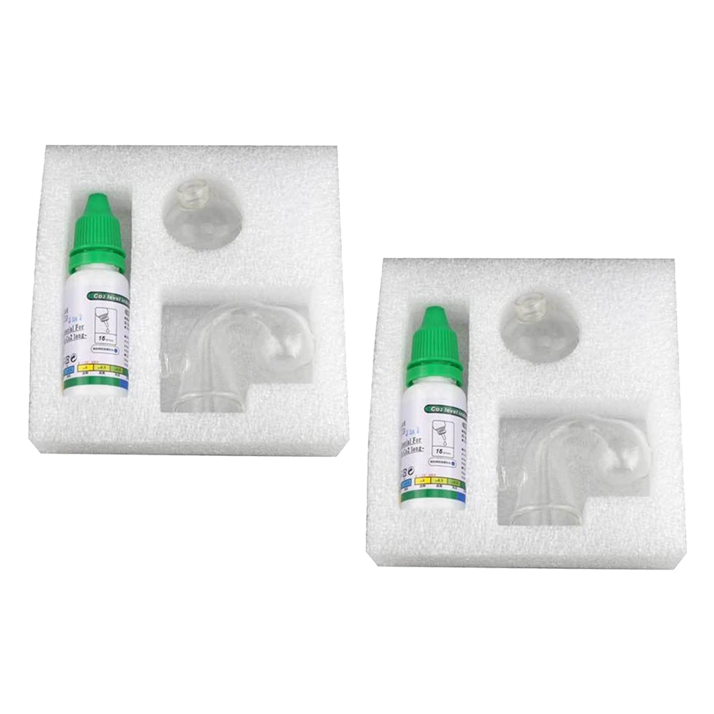 2 Pack CO2 Glass Drop Checker Test , Real time for Indicator Drop Checker