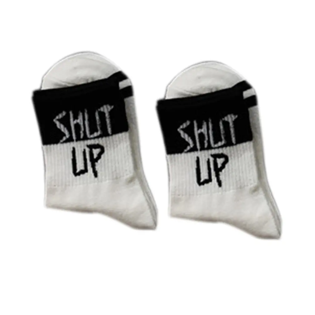 

New Autumn Winter Men Socks Hip Hop Harajuku Letter Printed Cotton Warm Compression Sock Sportswear Ankle Women Socks