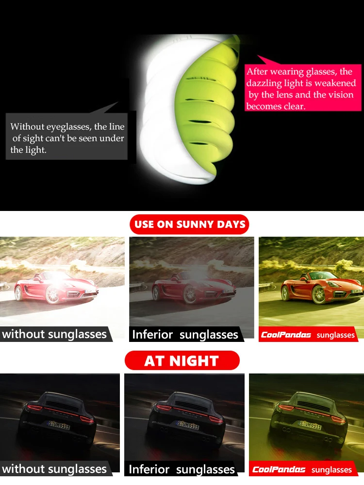 Occhiali da sole di design di marca Occhiali da sole polarizzati quadrati in alluminio e magnesio Tonalità di guida diurne e notturne antiriflesso_voghion.com