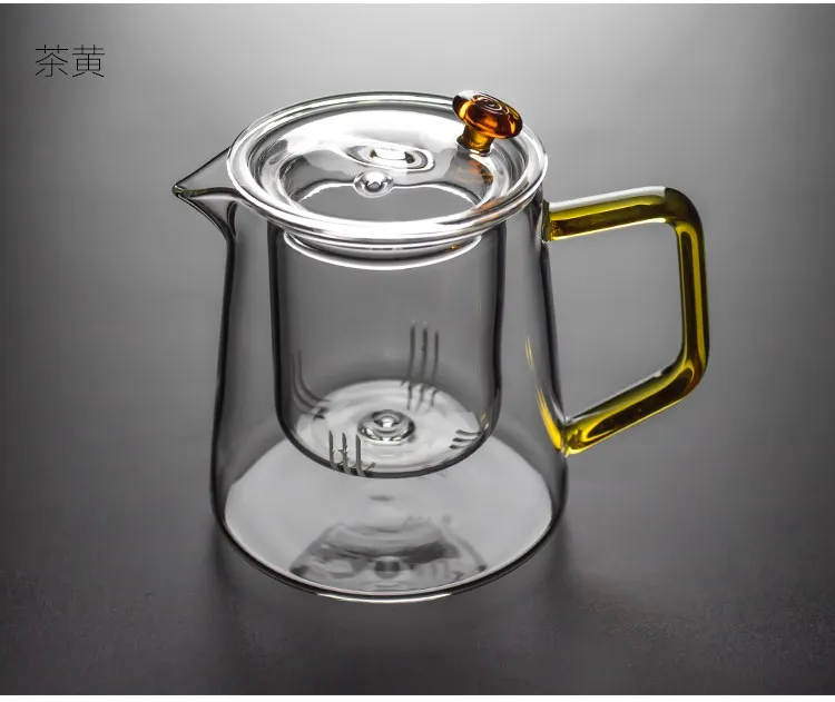 Uniho термостойкий стеклянный чайник с фильтром для заварки, черный чайник, набор прозрачных кофейников, высокое качество, боросиликатное стекло