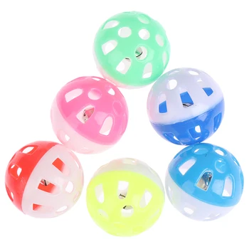 

1Pc Pet Toy Cat Hollow Bell Ball 3.8cm Parrot Toy New Bird Hollow Bell Ball For Parakeet Cockatiel Chew Fun Cage Random Colors