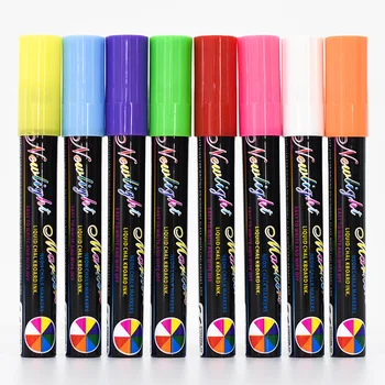 

8 colors Marker pens Large-Capacity Fluorescent Screen Color Highlighter 6mm Set Office art Marker Glass Crayon watercolor pen