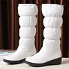 MORAZORA 3 Colors Warm Down women's Snow Boots thick fur plush mid calf boots women white black ladies cotton Space boots female ► Photo 2/6