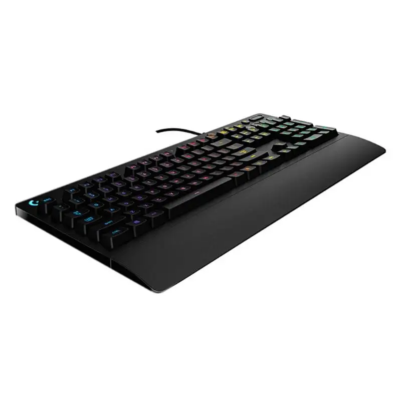 Игровая клавиатура logitech G213, Проводная Механическая клавиатура, защита от брызг, 108 клавиш, игровая RGB подсветка, регулируемая Проводная USB клавиатура