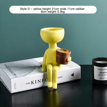 

Character Portrait Flower Pot Resin Succulents Plant Pot Abstract Face Flower Pot Home Desktop Landscape Decor JS22