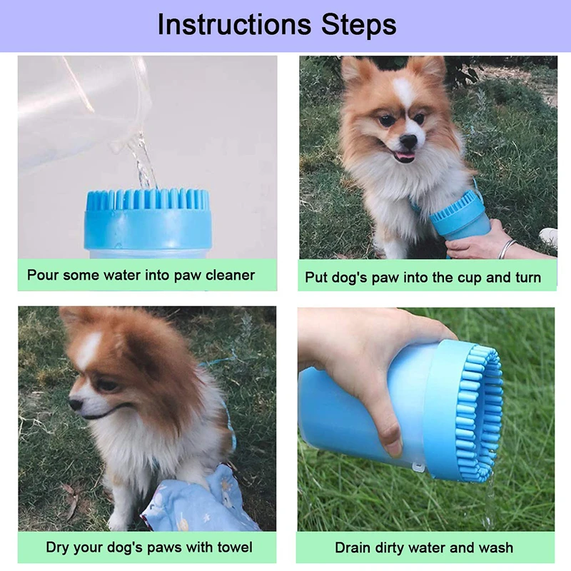 Benepaw-Nettoyeur de pattes de chien portable, brosse à tasse