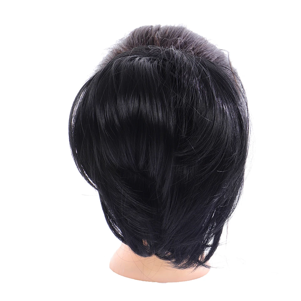 DIFEI синтетический парик Резиновая лента curley hairbun пончик грязный шиньон для женщин 10 цветов наращивание волос булочка