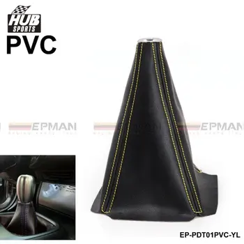 

Racing Jdm PVC Black Shift Boot For Shift Gear Knob Stitch (Color:Yellow ,Red,Blue) For Toyota corolla HU-PDT01PVC