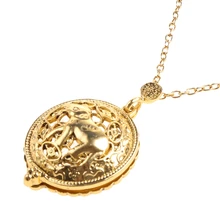 69HF Vintage Chain Magnifying Glass Hot Necklace Pendant Grandma Gift Metal Magnifier