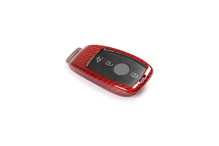 Настоящее углеродное волокно ключи оболочки Накладка для Mercedes benz A C E G S GLE GLC класс W177 W205 W213 W167 W222 W463 X253 - Название цвета: Red