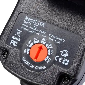 

Universal Mains AC/DC Power Source Adaptor Supply Plug Charger 3V-12V AC889
