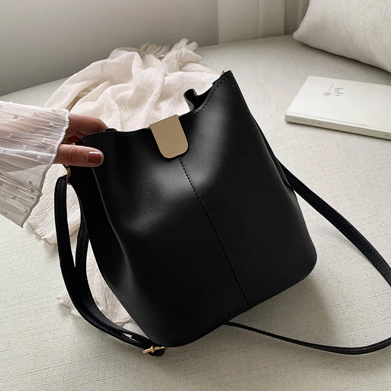 

Bag Women's 2019 Summer New Style Fashion Korean-style Textured Shoulder Fashion Bucket Bag WOMEN'S Shoulder Bag