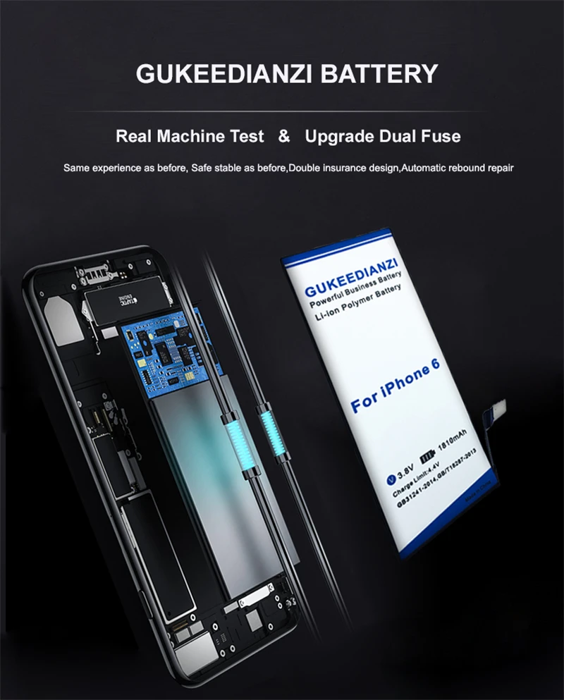 GUKEEDIANZI для iPhone6 батарея для iPhone 6 мобильный телефон замена 1810 мАч батарея для iPhone 6