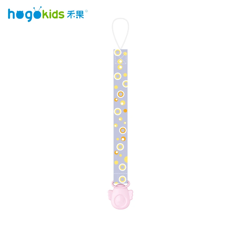 Hogokids, Детская соска, цепочка для новорожденных, соска с зажимом, бутылочки для кормления, индивидуальные подарки для младенцев - Цвет: H41-154-angel pink