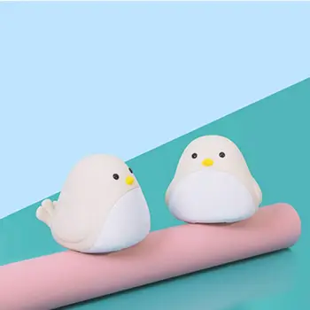 

USB Alarm Clock Night Light Tap Sensor Switch LCD Time Temp Bird Bedside Lamp
