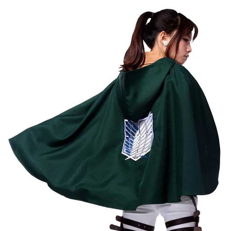 Anime Attack on Titan Cosplay AoT EREN Levi Ackerman Costume Cape