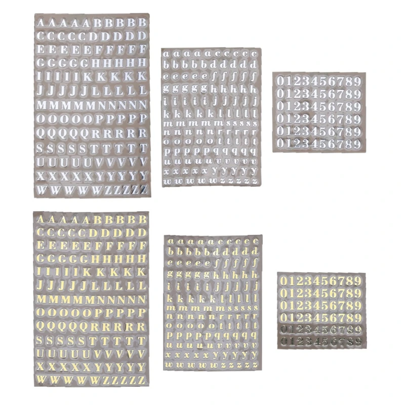 5Pcs 3mm Alphabet Letters Chunky Glitter Epoxy Resin Decorative Stickers Engkish Letters Numbers UV Epoxy Resin Fillings — view 4
