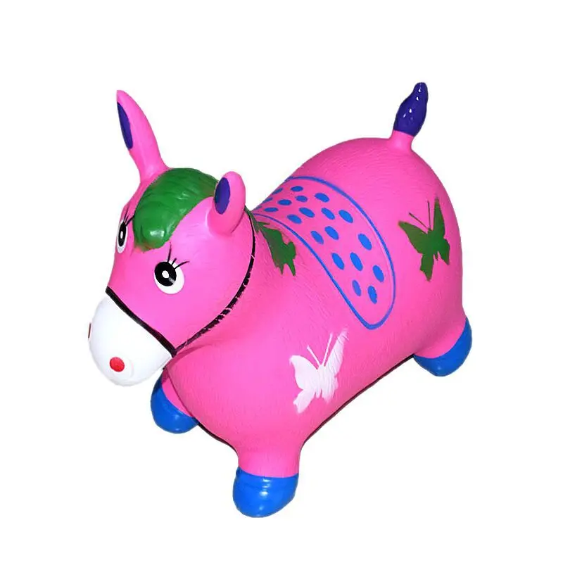 Стабильный прыгающий конь резиновый попрыгун Единорог надувной воздушный шар надувная кукла Рождественское украшение детское кресло-качалка - Цвет: Horse random color
