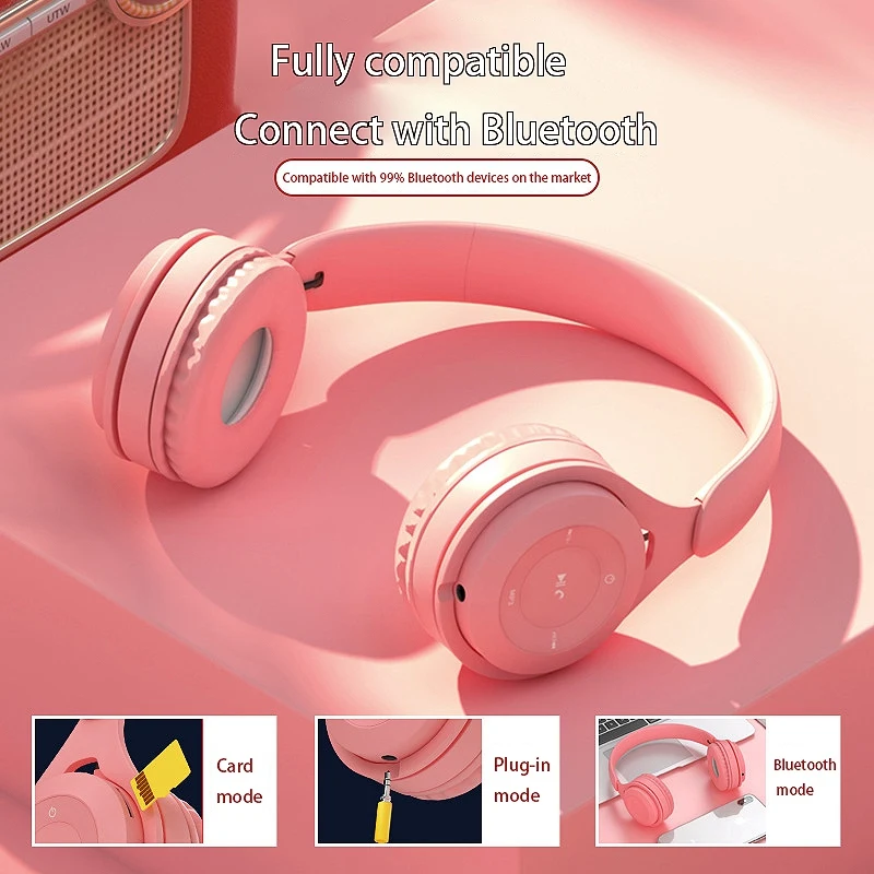 Y08 Bluetooth Headphone Wireless Bluetooth HiFi Stereo Over Ear Headphone Headset with Mic