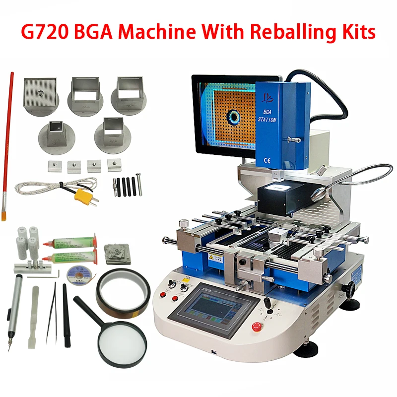 Semi Automatic G720 Bga Machine Reball Station 3 Zones Bga Align Solder