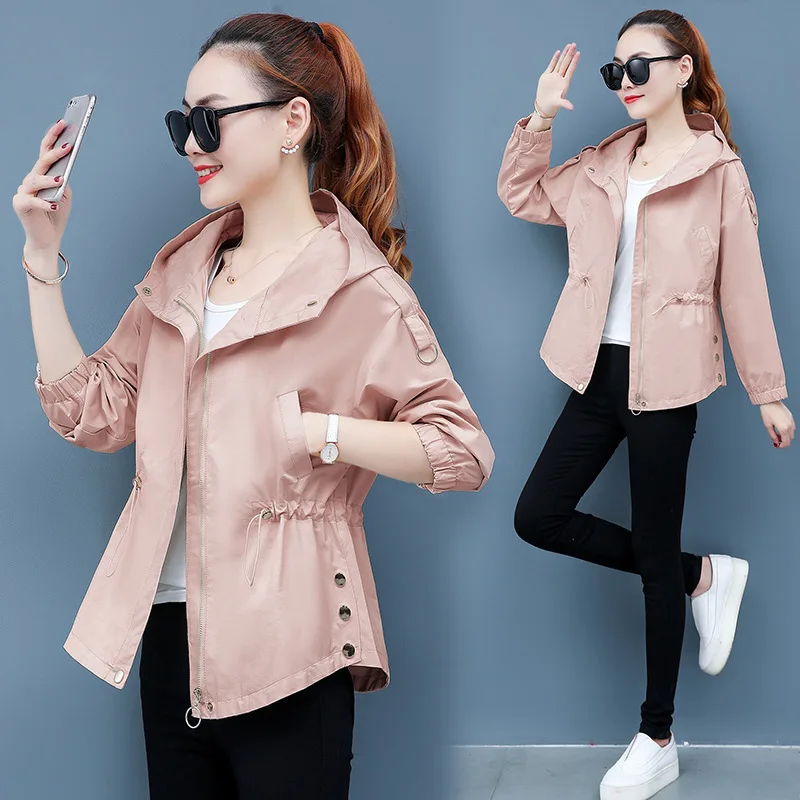 

2019 Autumn New Style WOMEN'S Dress Slim Fit Popular Short Short-height Trench Coat Spring And Autumn Korean-style Versatile Cas