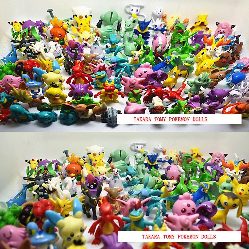 TAKARA TOMY игрушки ПВХ фигурки 100 шт 150 шт Покемон кукла детские игрушки подарки 5 см