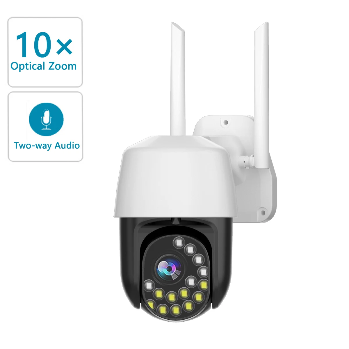 Telecamera Ip Wireless Ptz Per Esterni Auto Tracking 3Mp Cloud Home Security Wifi Camera 10X Zoom Digitale Speed Dome Camera 15Pcs Leds