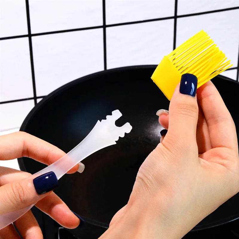 1pcs Cake Baking Barbecue Brush Home DIY Silicone Tools Eco-friendly Bread Oil Cream Cooking Basting Brush Silicon Kitchen Tools