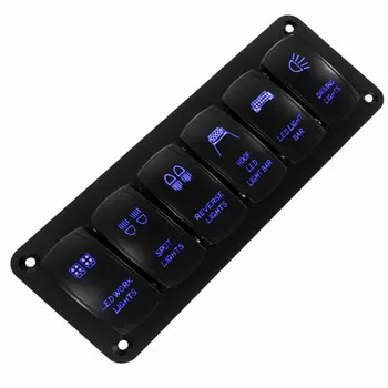 

6 Gang Rocker Switch Panel Holder Boat Metal Dash Board Replacement High Quality