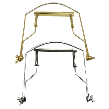 

2x Harmonica Neck Holder 10 Holes Blues Harp Mouth Organ Stand Harmonic Rack -Gold & Silver