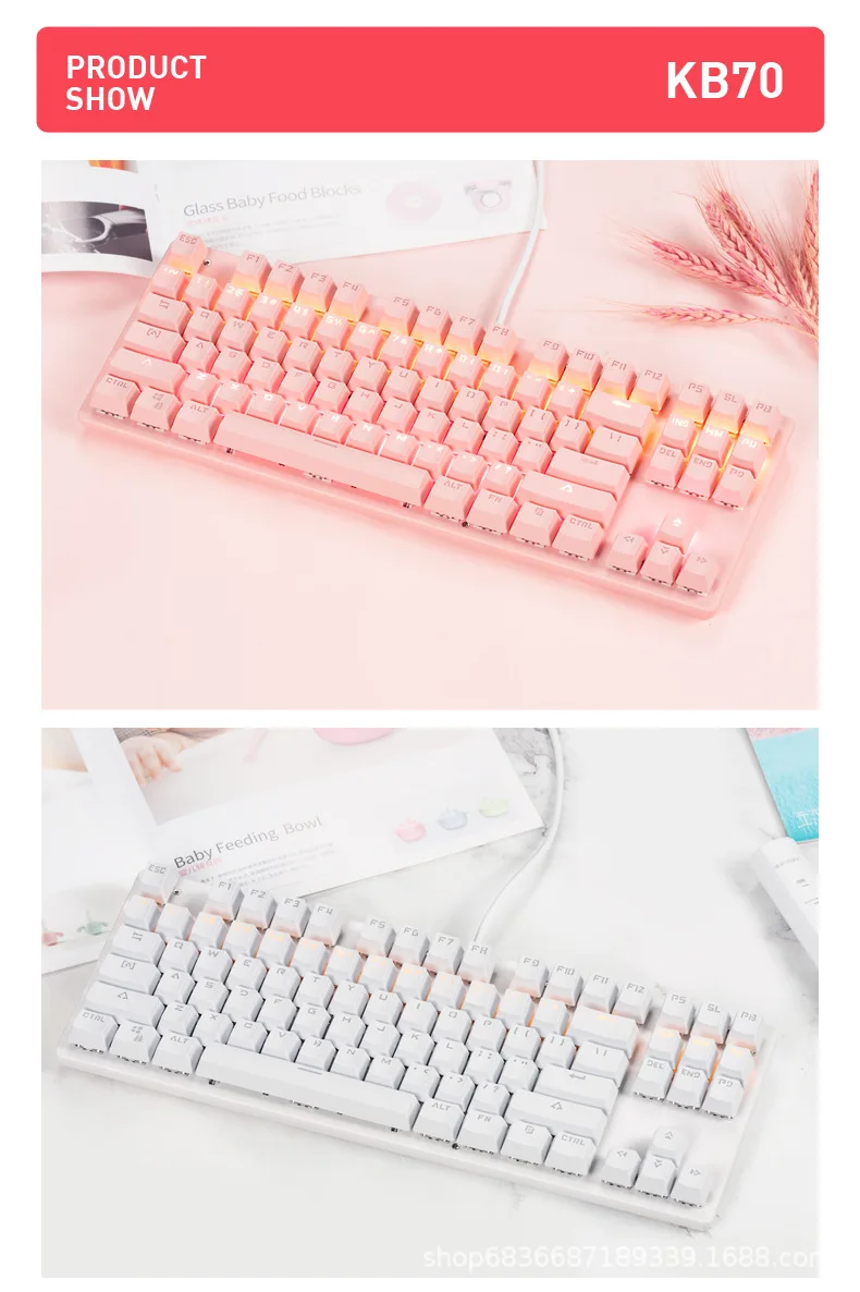 rgb mix backlit interruptor azul 87key teclado