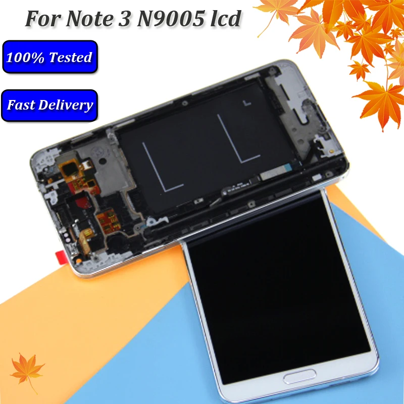 

N9005 LCD N9005 Display 5.7" For SAMSUNG Galaxy Note 3 display Touch Screen Digitizer Frame Home Button for samsung note 3 lcd