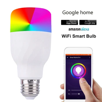 

WiFi Smart Light Bulb RGB LED Lamp APP Remote Control Colorful E27 WiFi Intelligent Bulb Alexa Google for Smart Home