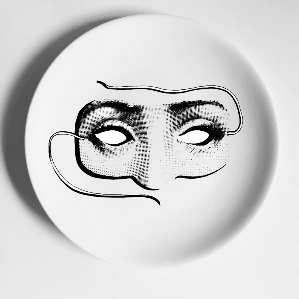 Европейский MILAN Стиль великолепные Редкие Fornasetti таблички уход за кожей лица rosenthal Piero Fornasetti стене висит декоративные искусственные 8/7/6 дюймов блюдо - Цвет: 32