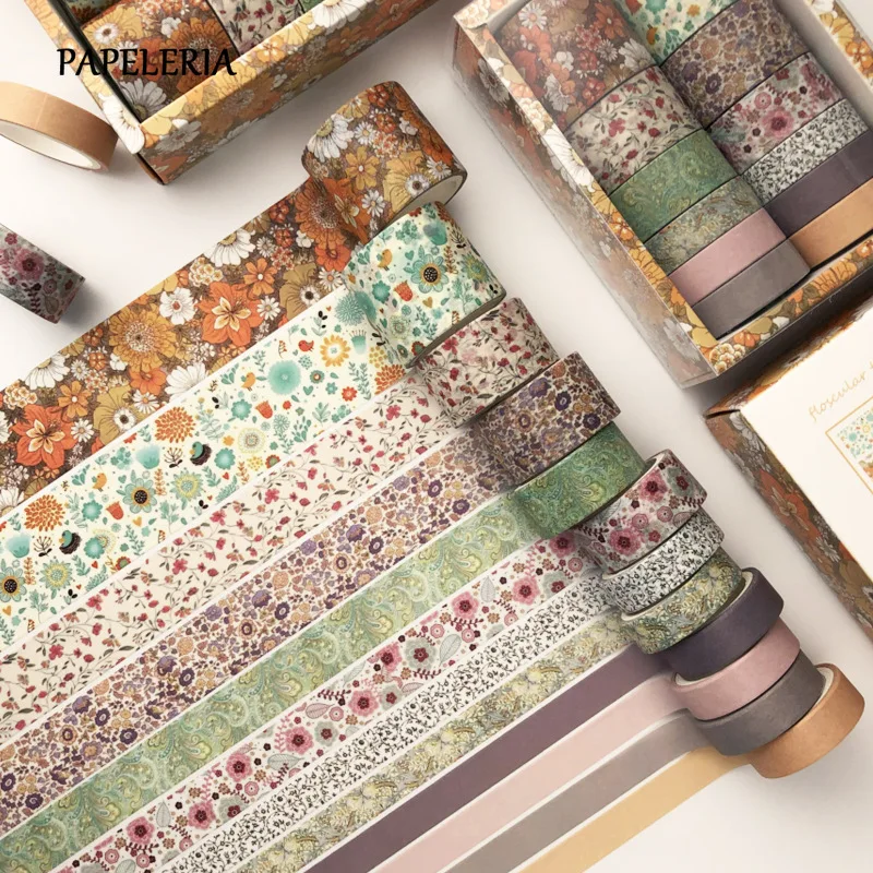 

PAPELERIA 12pcs/set Journal Kawaii Washi Tape Cute Combination Masking Tape DIY Decoration Stickers School Stationery Supplies