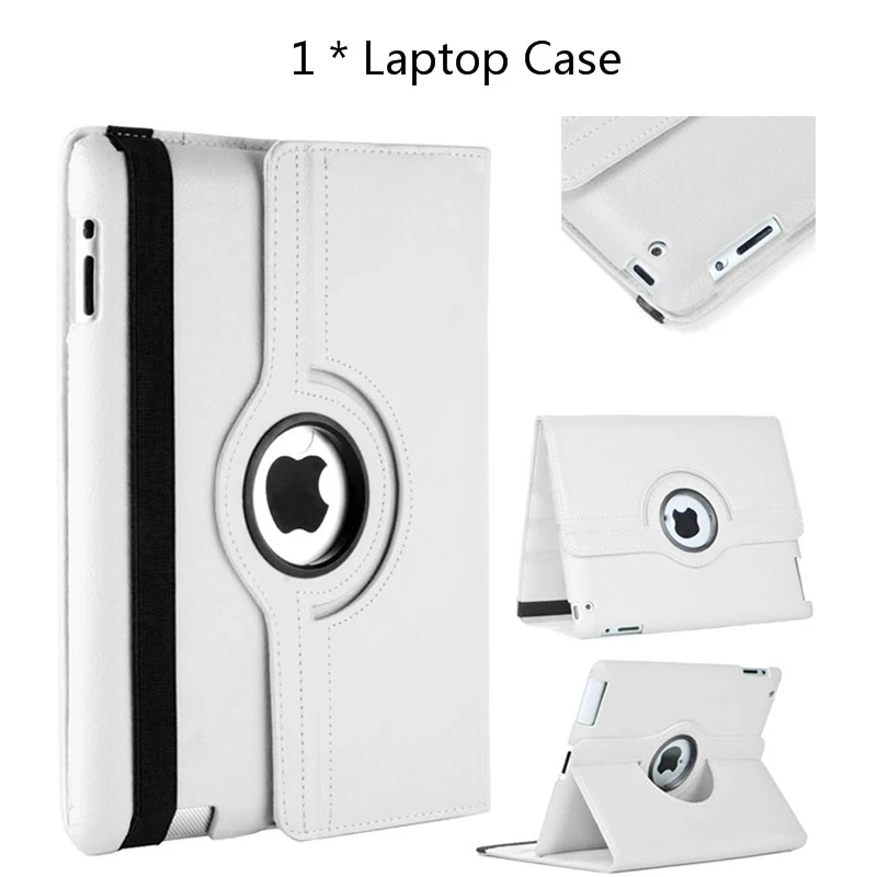 Для Apple iPad 2/3/4 закаленное Стекло Экран защитный чехол для iPad 2/3/4 A1396 A1397 A1416 A1430 A1458 A1460 9,7 Чехол-книжка из искусственной кожи - Цвет: White