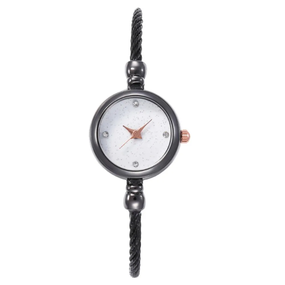 Горячая Распродажа, новые женские часы-браслет из сплава с проволочной веревкой, ретро шик, свежий ветер, студенческие часы, кварцевые наручные часы, кожаные часы, подарок# W