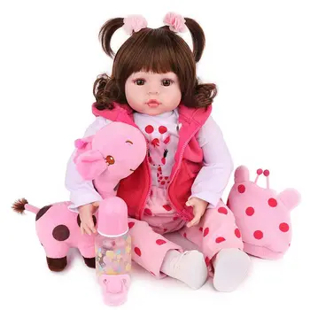 

Baby Reborn Doll Vinyl Silicon Lifelike Baby Toddler Girl Kid Reborn